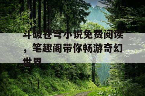 斗破苍穹小说免费阅读，笔趣阁带你畅游奇幻世界