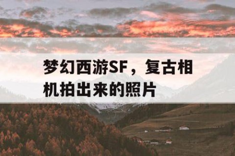 梦幻西游SF，复古相机拍出来的照片