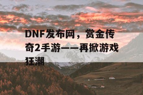 DNF发布网，赏金传奇2手游——再掀游戏狂潮