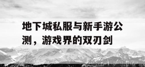 地下城私服与新手游公测，游戏界的双刃剑