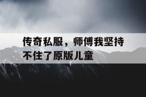 传奇私服,师傅我坚持不住了原版儿童
