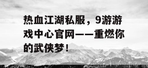 热血江湖私服，9游游戏中心官网——重燃你的武侠梦！