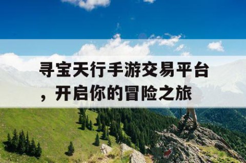 寻宝天行手游交易平台，开启你的冒险之旅