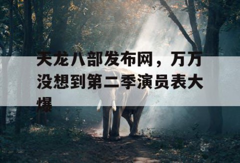 天龙八部发布网，万万没想到第二季演员表大爆