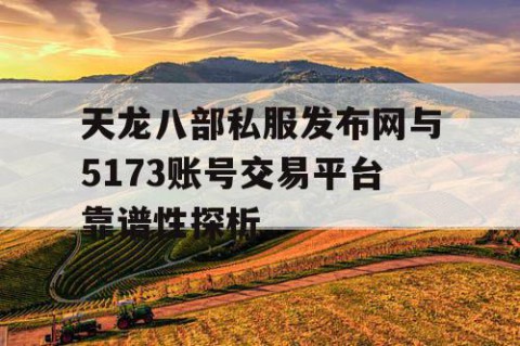 天龙八部私服发布网与5173账号交易平台靠谱性探析