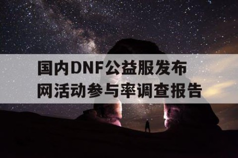 国内DNF公益服发布网活动参与率调查报告