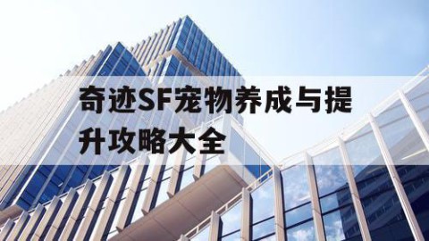 奇迹SF宠物养成与提升攻略大全