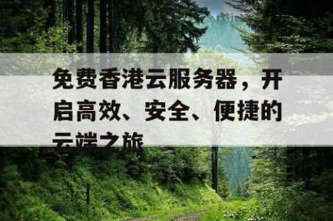 免费香港云服务器，开启高效、安全、便捷的云端之旅