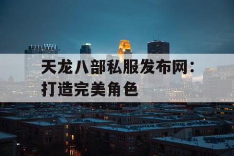 天龙八部私服发布网：打造完美角色