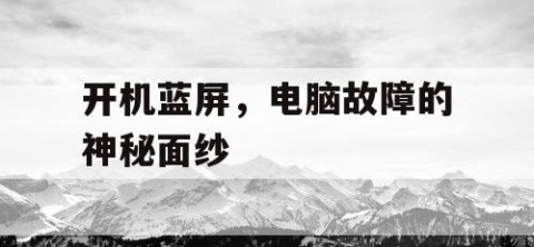 开机蓝屏，电脑故障的神秘面纱