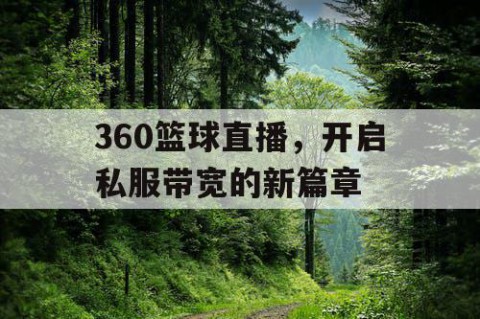 360篮球直播，开启私服带宽的新篇章