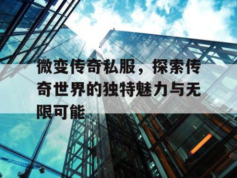 微变传奇私服,探索传奇世界的独特魅力与无限可能