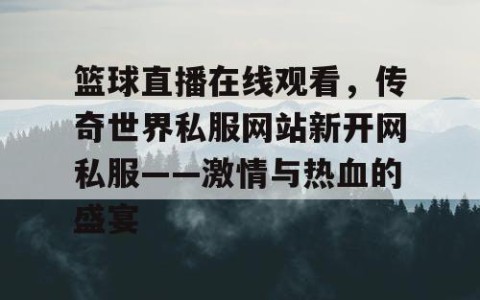 篮球直播在线观看，传奇世界私服网站新开网私服——激情与热血的盛宴