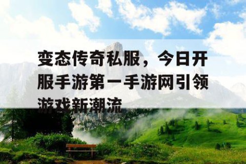 变态传奇私服，今日开服手游第一手游网引领游戏新潮流