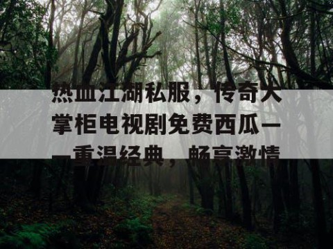 热血江湖私服，传奇大掌柜电视剧免费西瓜——重温经典，畅享激情