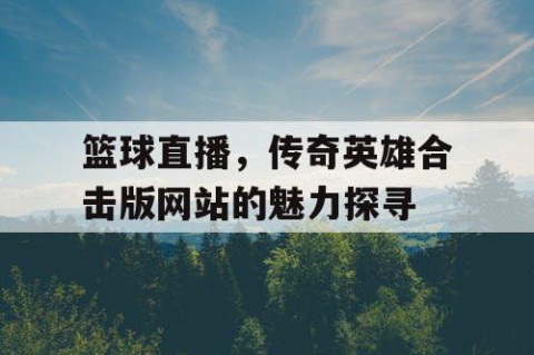 篮球直播，传奇英雄合击版网站的魅力探寻