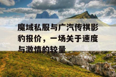 魔域私服与广汽传祺影豹报价，一场关于速度与激情的较量