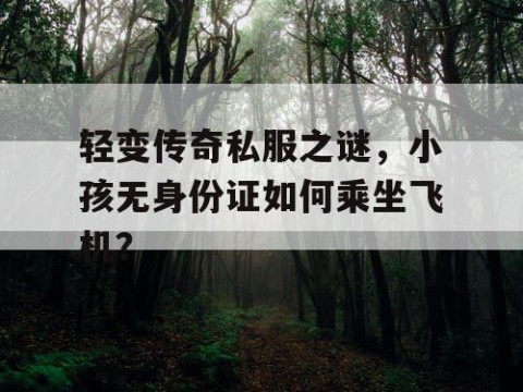 轻变传奇私服之谜，小孩无身份证如何乘坐飞机？