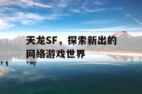 天龙SF，探索新出的网络游戏世界