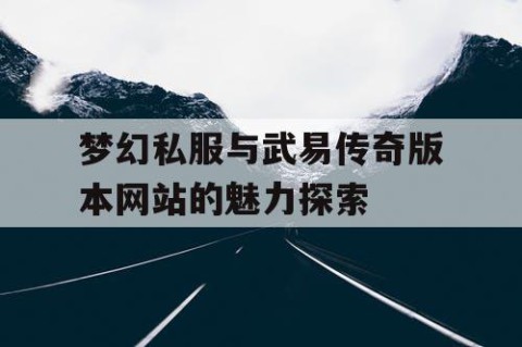 梦幻私服与武易传奇版本网站的魅力探索