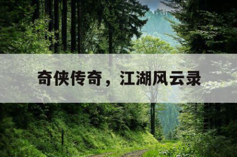 奇侠传奇，江湖风云录