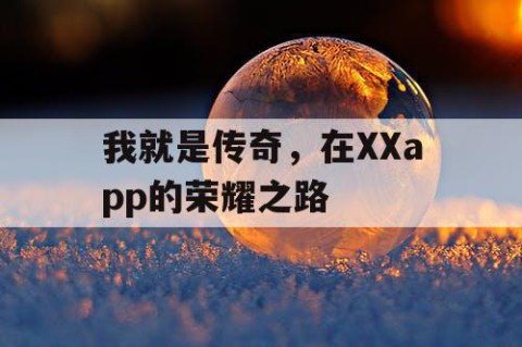 我就是传奇，在XXapp的荣耀之路