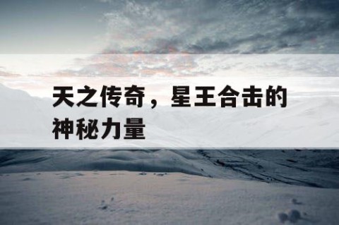 天之传奇，星王合击的神秘力量