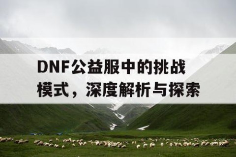 DNF公益服中的挑战模式，深度解析与探索