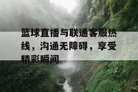 篮球直播与联通客服热线，沟通无障碍，享受精彩瞬间