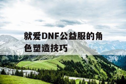 就爱DNF公益服的角色塑造技巧