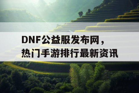 DNF公益服发布网，热门手游排行最新资讯