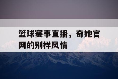 篮球赛事直播，奇她官网的别样风情
