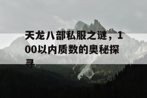 天龙八部私服之谜，100以内质数的奥秘探寻