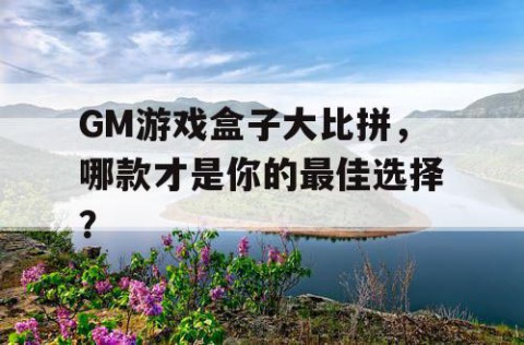 GM游戏盒子大比拼，哪款才是你的最佳选择？