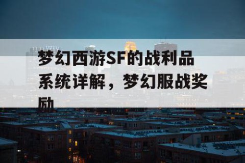 梦幻西游SF的战利品系统详解，梦幻服战奖励