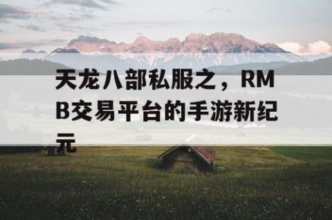 天龙八部私服之，RMB交易平台的手游新纪元