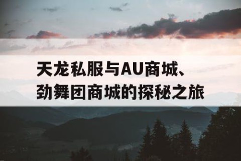 天龙私服与AU商城、劲舞团商城的探秘之旅