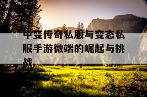 中变传奇私服与变态私服手游微端的崛起与挑战