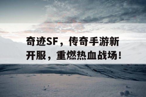 奇迹SF，传奇手游新开服，重燃热血战场！