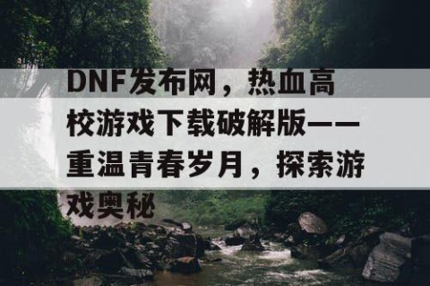DNF发布网，热血高校游戏下载破解版——重温青春岁月，探索游戏奥秘