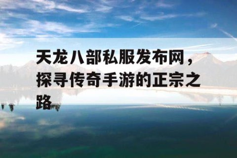 天龙八部私服发布网，探寻传奇手游的正宗之路
