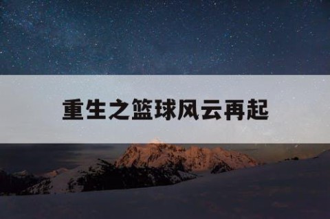 重生之篮球风云再起