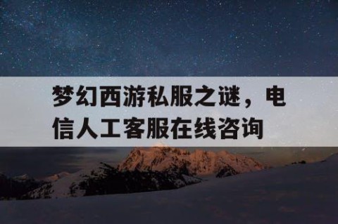 梦幻西游私服之谜，电信人工客服在线咨询