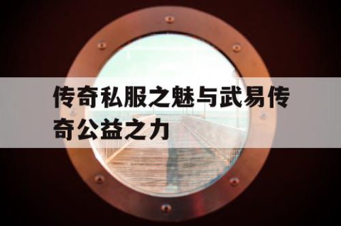 传奇私服之魅与武易传奇公益之力