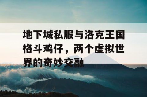 地下城私服与洛克王国格斗鸡仔，两个虚拟世界的奇妙交融