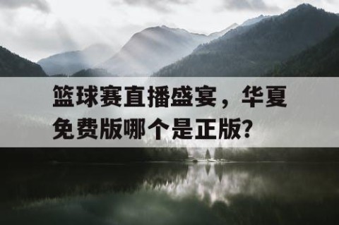 篮球赛直播盛宴，华夏免费版哪个是正版？