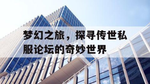 梦幻之旅，探寻传世私服论坛的奇妙世界