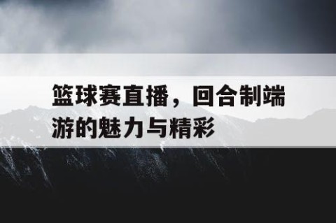 篮球赛直播，回合制端游的魅力与精彩