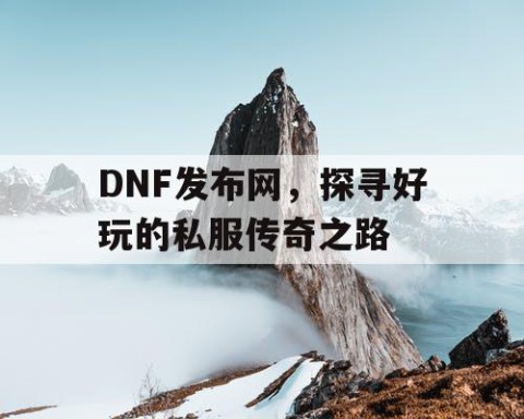 DNF发布网，探寻好玩的私服传奇之路