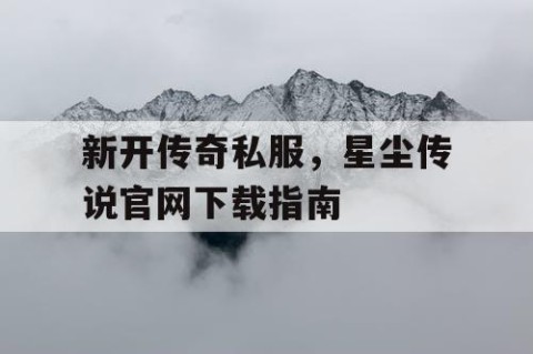 新开传奇私服,星尘传说官网下载指南